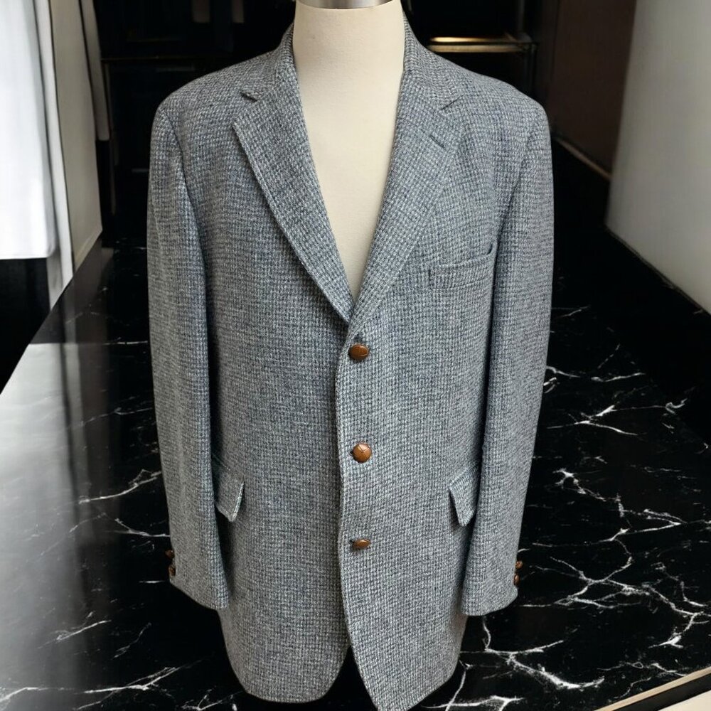 Vintage Givenchy Gentlemen Harris Tweed Union Made Blazer‎ Mens Size 44